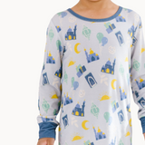 Long Sleeve Pajama Set - Masjid Nights (Blue)