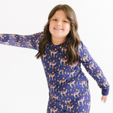 Long Sleeve Pajama Set - Camel and Moon