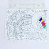 Six Beliefs Colouring Placemat
