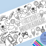 Huge Eid Coloring Poster | Coloring Table Cover