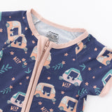 Short Sleeve Zippy - Auto Rikshaw in Pink