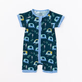 Short Sleeve Zippy - Auto Rikshaw in Blue