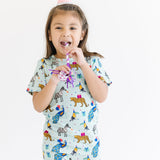Short Sleeve Pajama Set - Wild Party Animals