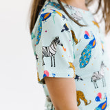 Short Sleeve Pajama Set - Wild Party Animals