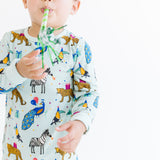 Long Sleeve Pajama Set - Wild Party Animals