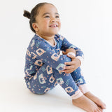 Long Sleeve Pajama Set - Auto Rikshaw in Pink