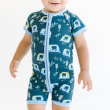 Short Sleeve Zippy - Auto Rikshaw in Blue