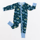 Long Sleeve Zippy - Auto Rikshaw in Blue
