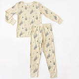 Long Sleeve Pajama Set - Lantern Dreams - Beige