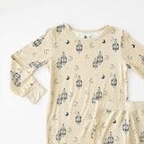Long Sleeve Pajama Set - Lantern Dreams - Beige