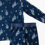 Long Sleeve Pajama Set - Lantern Dreams - Navy