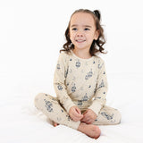 Long Sleeve Pajama Set - Lantern Dreams - Beige