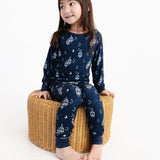 Long Sleeve Pajama Set - Lantern Dreams - Navy