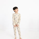 Long Sleeve Pajama Set - Lantern Dreams - Beige