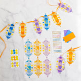 Mosaic Lantern DIY Banner Party Pack - Includes 6 Complete Banner Sets or 36 Lantern Bookmarks