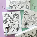 Set of 8 - Ramadan and Eid Coloring Cards