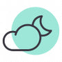 Cloud with moon icon