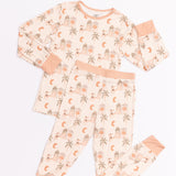 Long Sleeve Pajama Set - Camel Sands