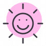 Sun smiling icon